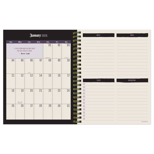 TF Publishing 2025-2026 Black Velvet Medium Weekly/Monthly Planner